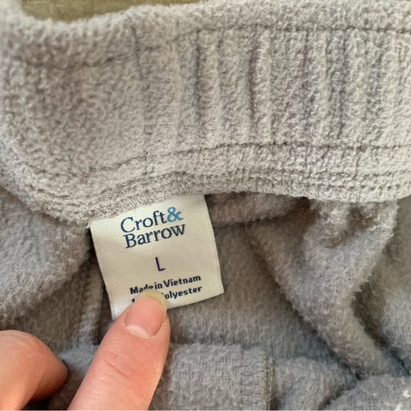 Croft & Barrow gray fleece pajama pants - Picture 3 of 3